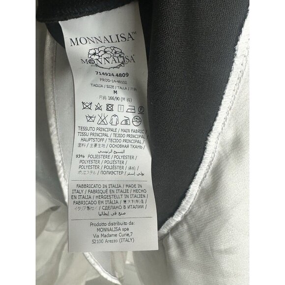 MONNALISA Black Velvet Long Sleeve PARTY DRESS Size Women’s Medium ITALY $382 - Picture 11 of 12